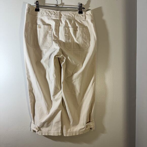 Coldwater Creek Petite Coastal Cowgirl Cuffed Utility Crops (Size P6) - Picture 1 of 5